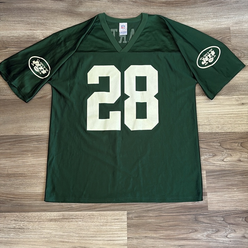 NFL New York Jets Curtis Martin #28 Football Jersey Green Vintage Logo XL